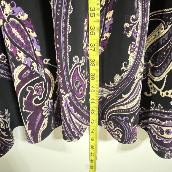 Chic Black and Purple Paisley Maxi Skirt - Picture 9 of 10